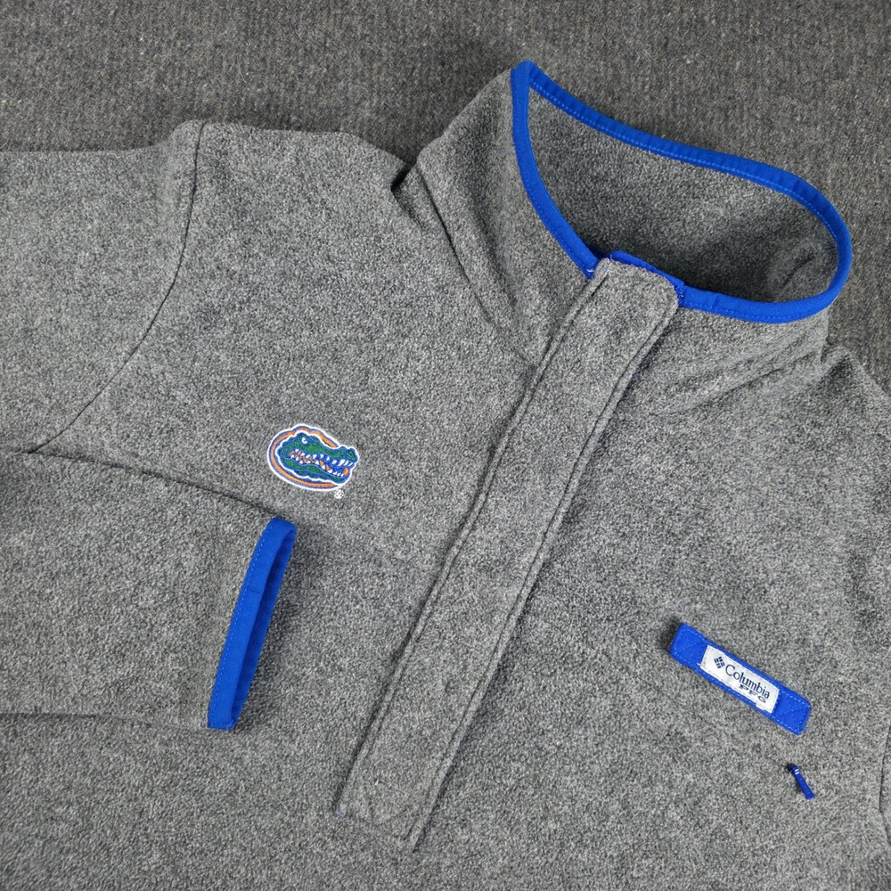 Columbia Florida Gators Fleece Pullover Women Medium Gray PFG Snap Neck Layering